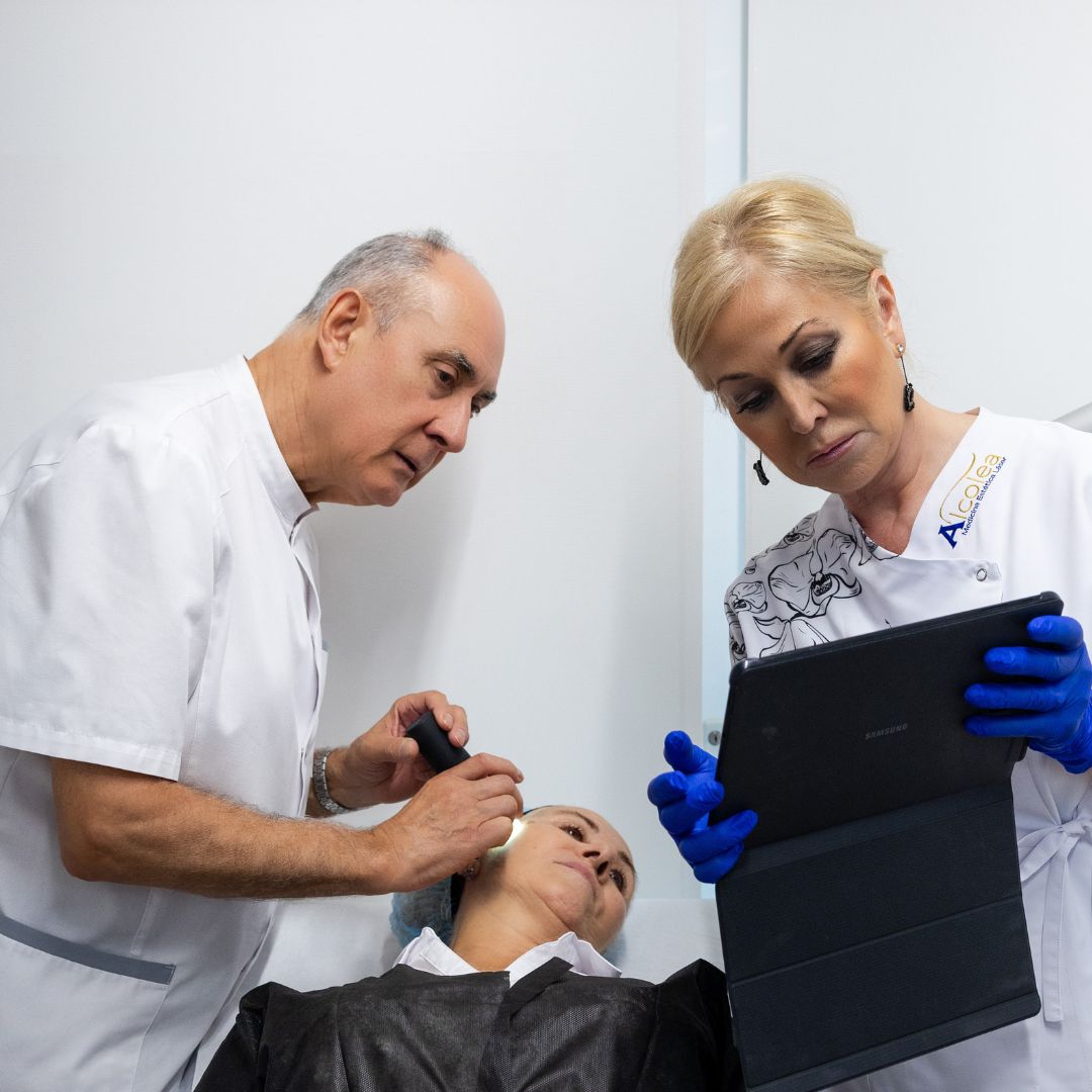 Diagnóstico médico en medicina estética antes de tratamiento facial